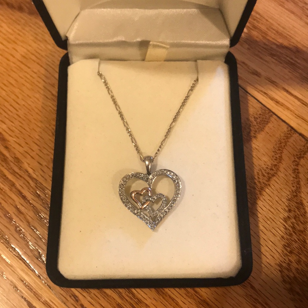 Kay Jewelers Rose Gold & Silver Necklace